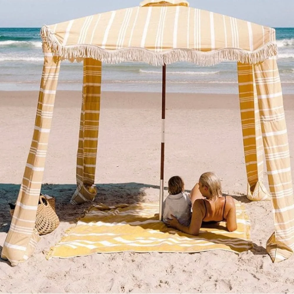 Business & Pleasure Beach Blanket Oversized Vintage Yellow